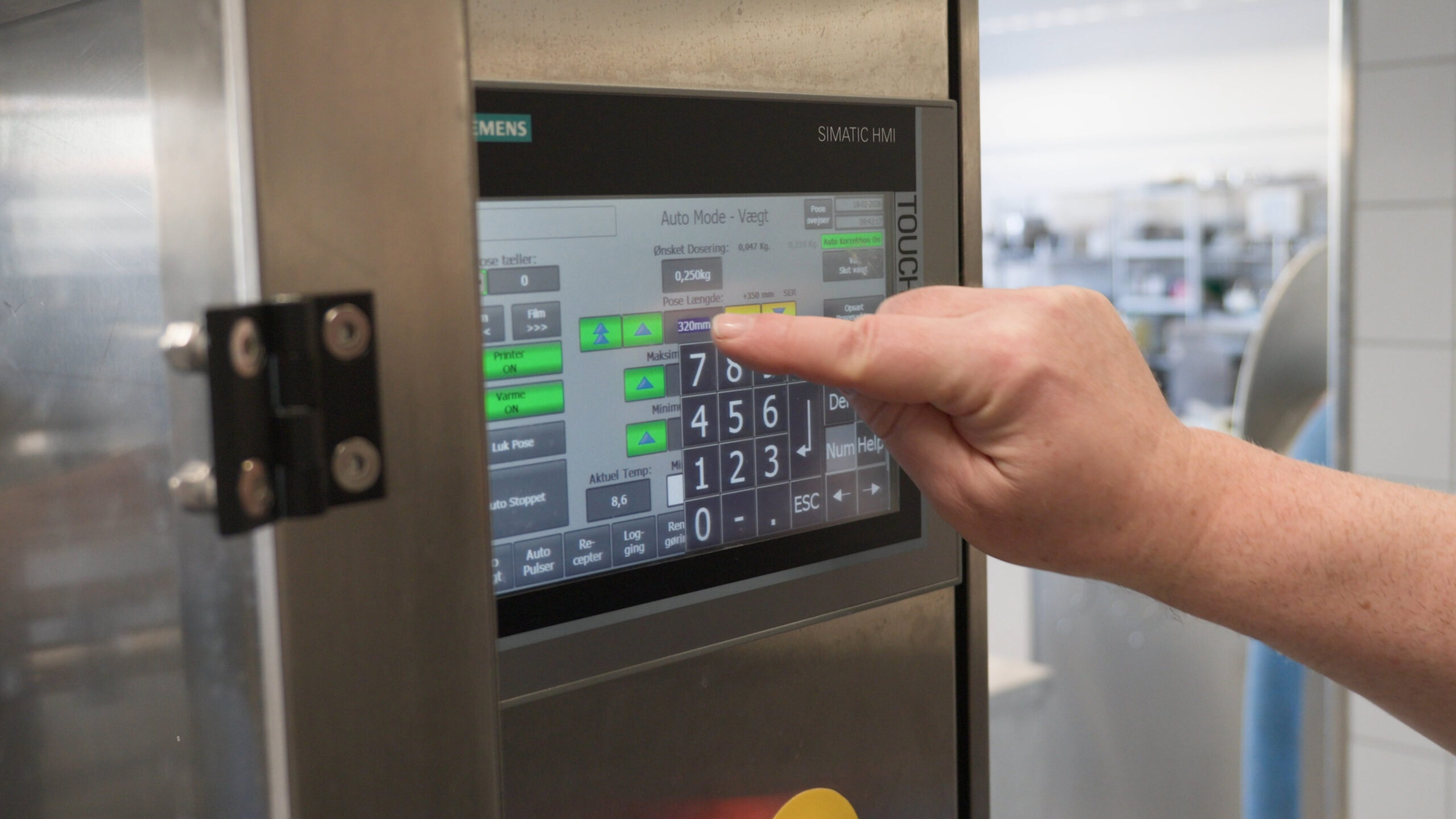 Touchscreen betjening